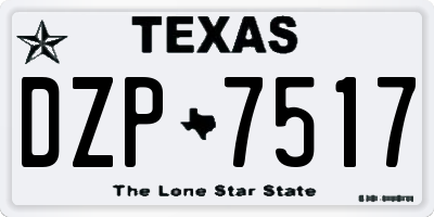 TX license plate DZP7517