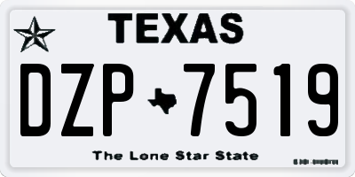 TX license plate DZP7519