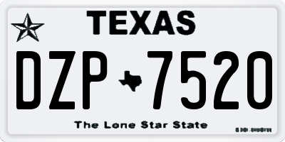 TX license plate DZP7520