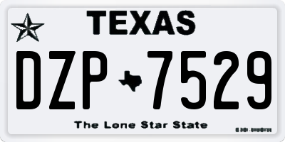 TX license plate DZP7529