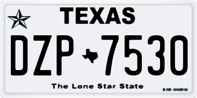 TX license plate DZP7530