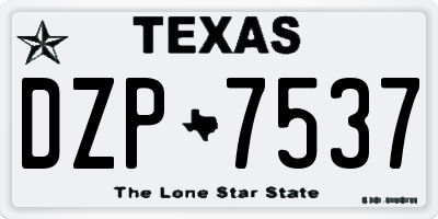 TX license plate DZP7537