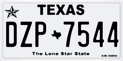 TX license plate DZP7544