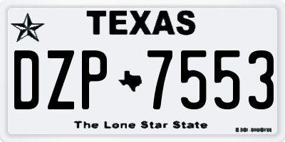 TX license plate DZP7553