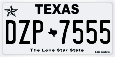 TX license plate DZP7555