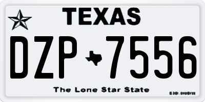 TX license plate DZP7556