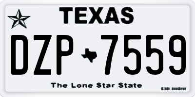 TX license plate DZP7559