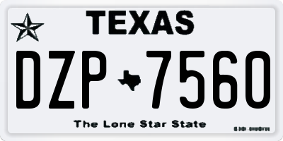 TX license plate DZP7560