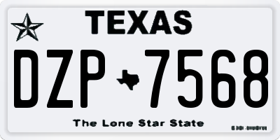 TX license plate DZP7568
