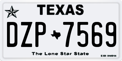 TX license plate DZP7569