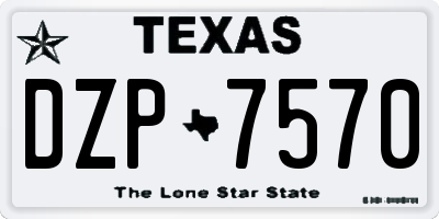 TX license plate DZP7570