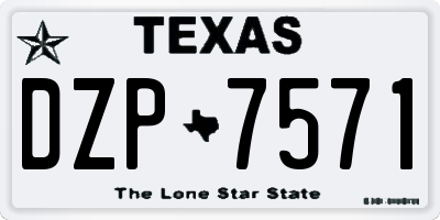 TX license plate DZP7571