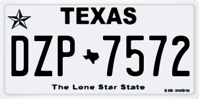TX license plate DZP7572
