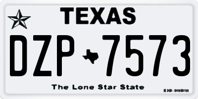 TX license plate DZP7573