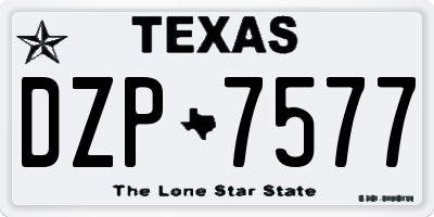 TX license plate DZP7577