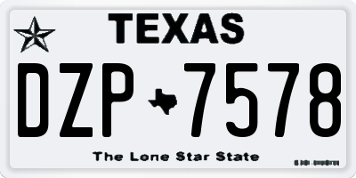 TX license plate DZP7578