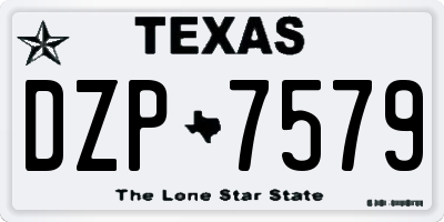 TX license plate DZP7579