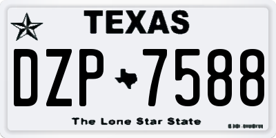 TX license plate DZP7588