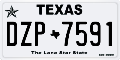 TX license plate DZP7591