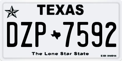 TX license plate DZP7592