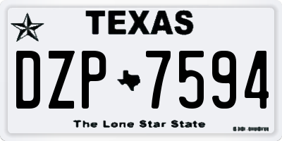 TX license plate DZP7594