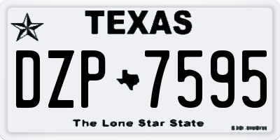 TX license plate DZP7595