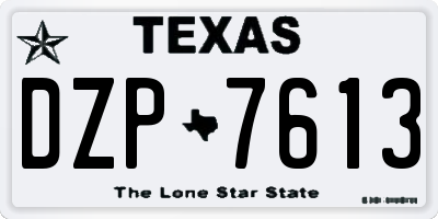TX license plate DZP7613