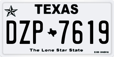 TX license plate DZP7619