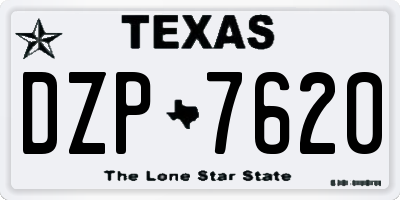 TX license plate DZP7620