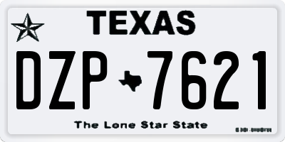 TX license plate DZP7621