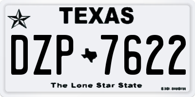 TX license plate DZP7622