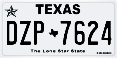 TX license plate DZP7624