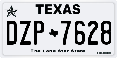 TX license plate DZP7628