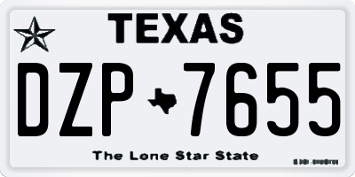 TX license plate DZP7655