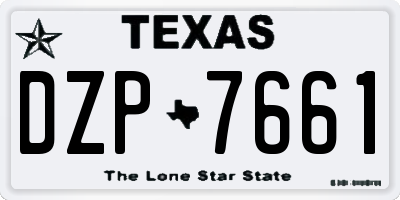 TX license plate DZP7661