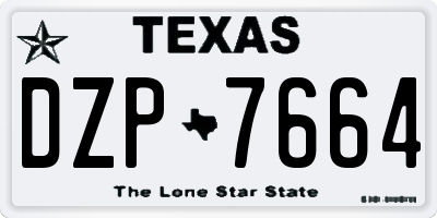 TX license plate DZP7664