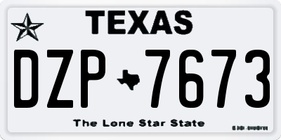 TX license plate DZP7673