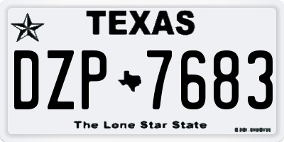 TX license plate DZP7683