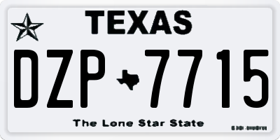 TX license plate DZP7715