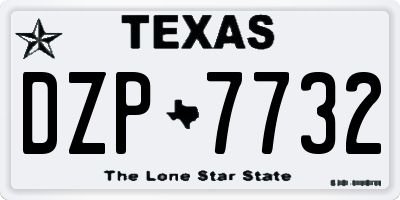 TX license plate DZP7732