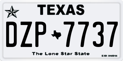 TX license plate DZP7737