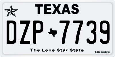 TX license plate DZP7739