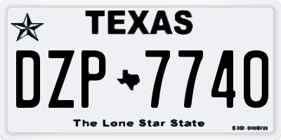 TX license plate DZP7740