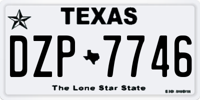 TX license plate DZP7746