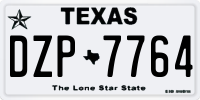 TX license plate DZP7764