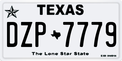 TX license plate DZP7779