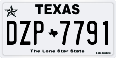 TX license plate DZP7791