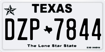 TX license plate DZP7844