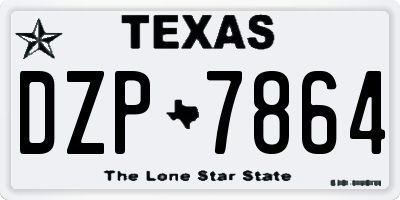 TX license plate DZP7864