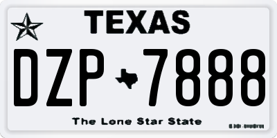 TX license plate DZP7888